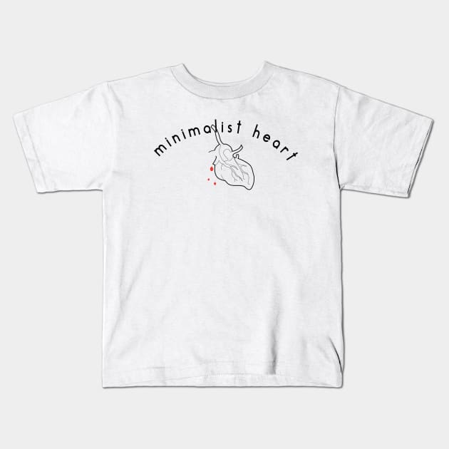 Minimalist Heart Kids T-Shirt by emma17